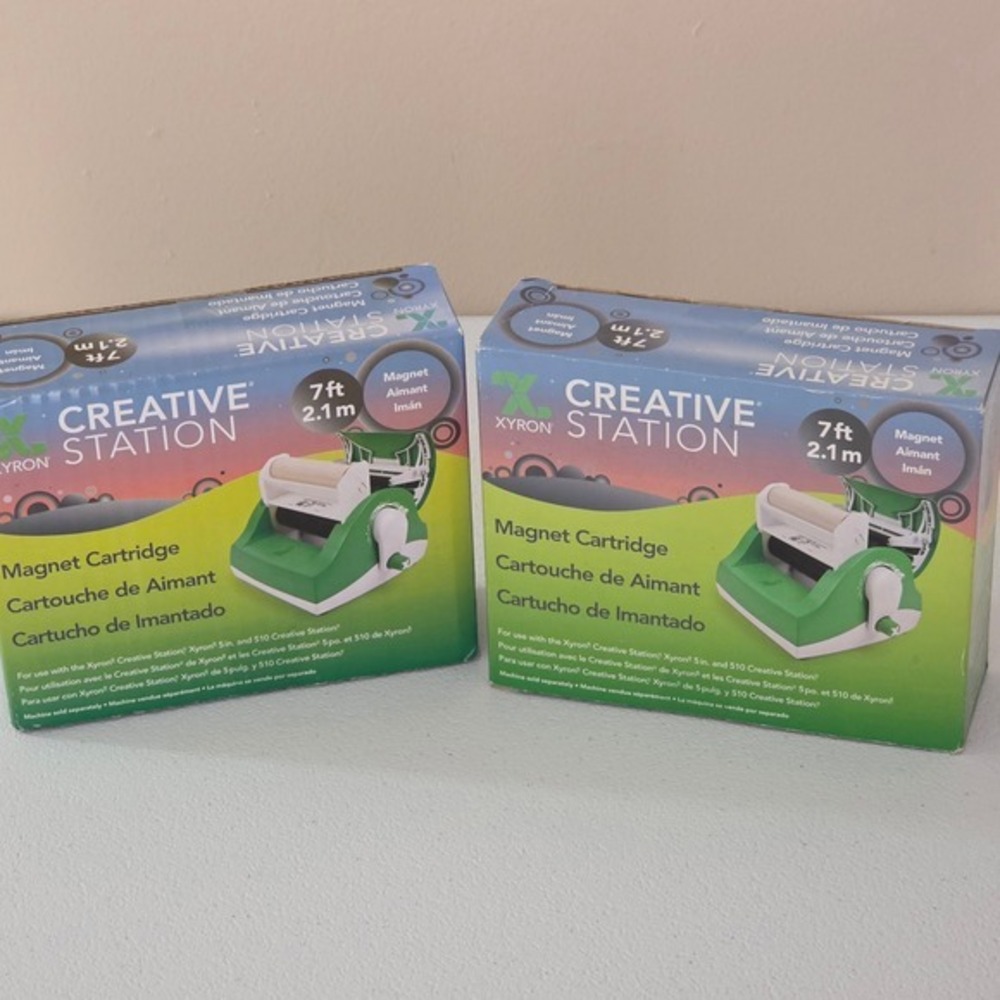 Xyron Creative Station Magnet Cartridge Refill 5 inch 7ft Green 2-Pack
